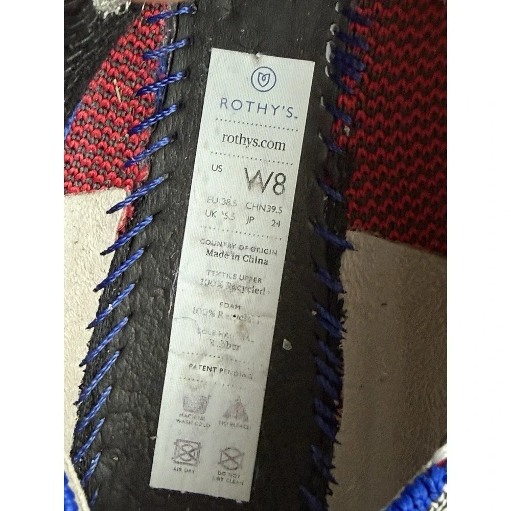 Rothy's The Point Women Size 8 Black White Excellent Knit‎ Sustainable Flats